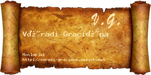 Váradi Graciána névjegykártya